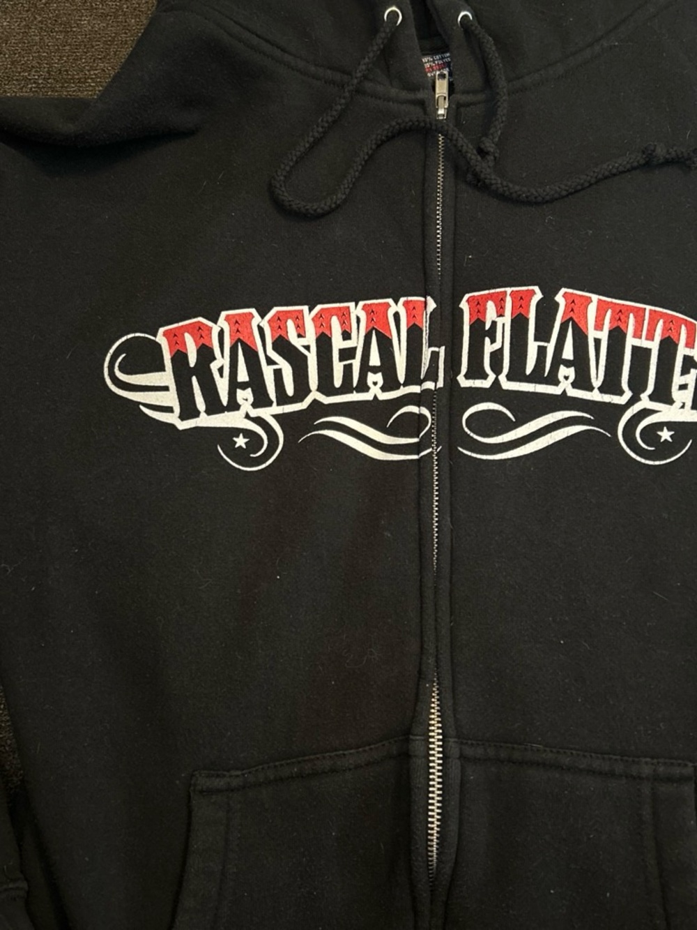 Rascal Flatts Black Zip-Up Hoodie Sweatshirt